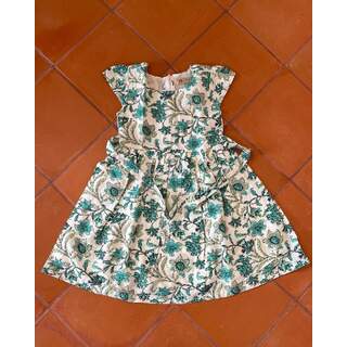Grace Cotton Floral Frock (White)